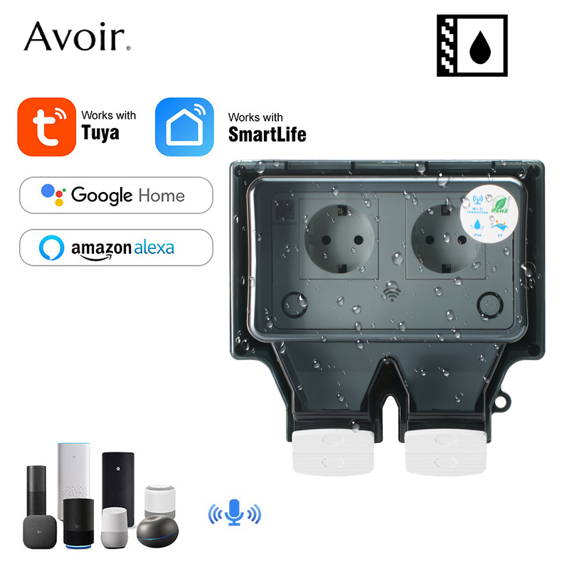 Outdoor Power Socket Cover - Avoir Tuya الجدار مقابس كهربائية Ip66