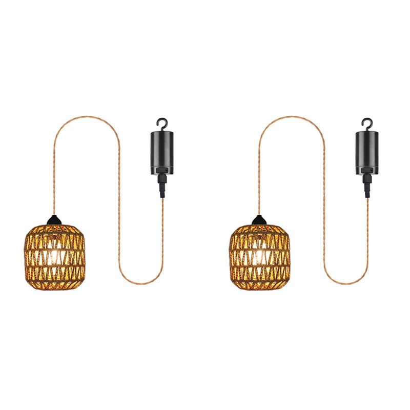 Outdoor Power For Gazebo - 2X ثريا خارجية تعمل بالبطارية، مصباح