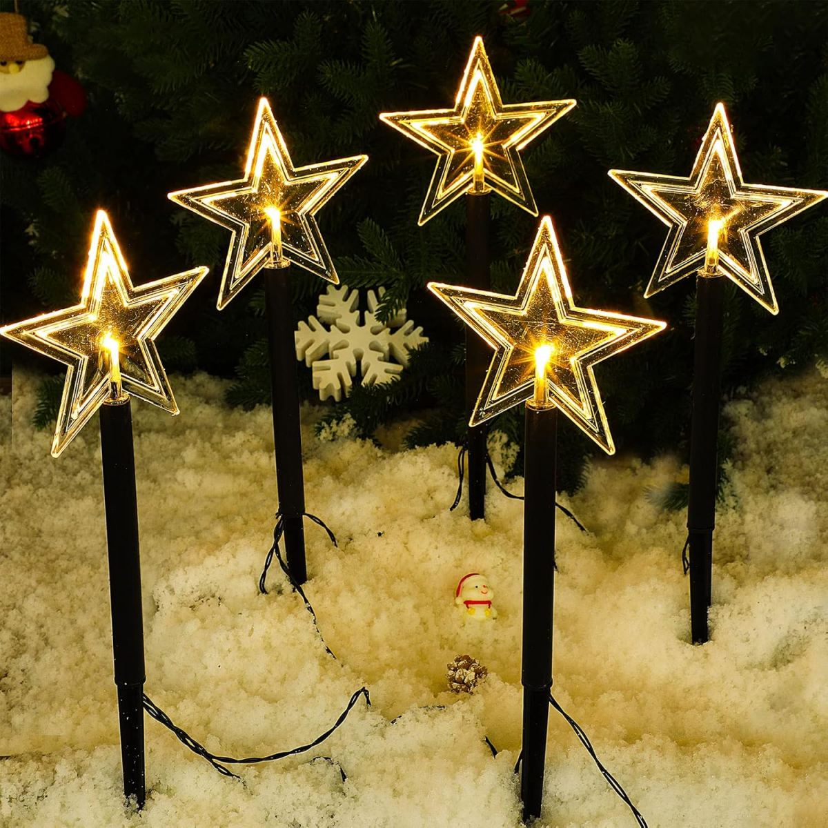 Outdoor Power For Xmas Lights - 5 قطعة أضواء مسار عيد الميلاد