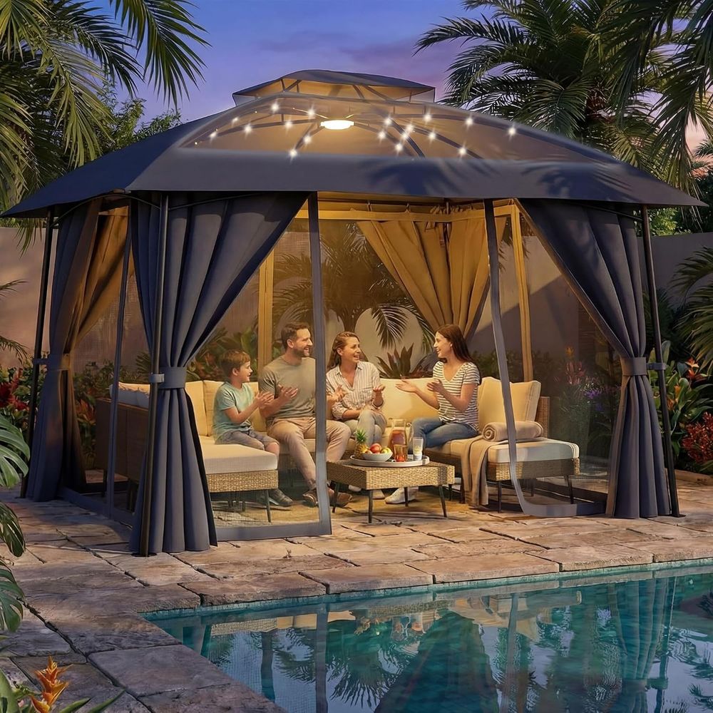 Outdoor Power For Gazebo - جازيبو خارجي 1012 مع إضاءة LED