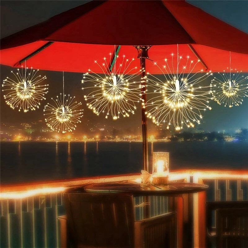 Outdoor Power For Xmas Lights - 120Led 200 Led الشمسية مصباح Starburst