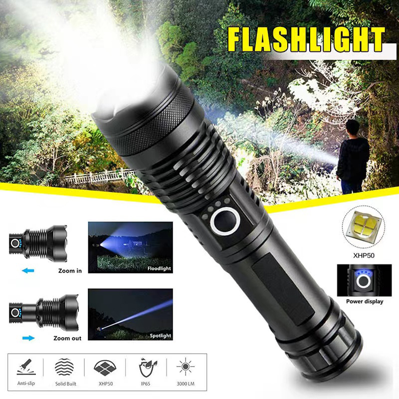 Outdoor Power Usb - عالية الطاقة XHP70 مصباح ليد جيب