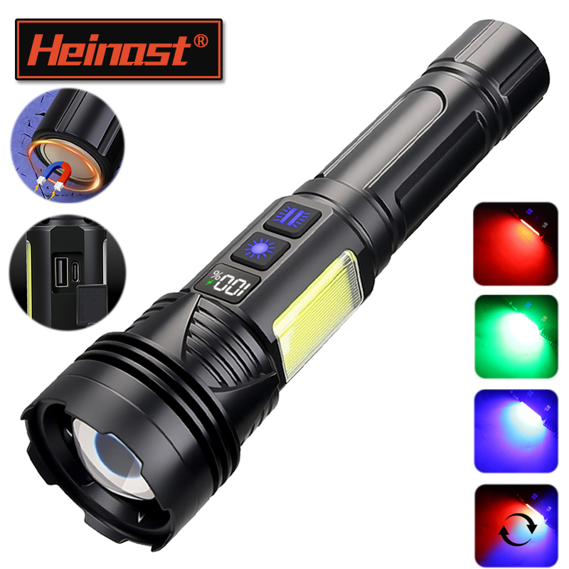 Outdoor Power Usb - مصباح يدوي LED قوي قابل لإعادة