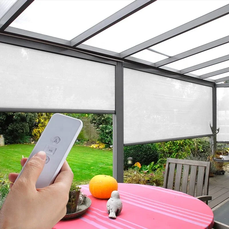 Outdoor Power Roller Shades - # حار الشمس الظل في الهواء