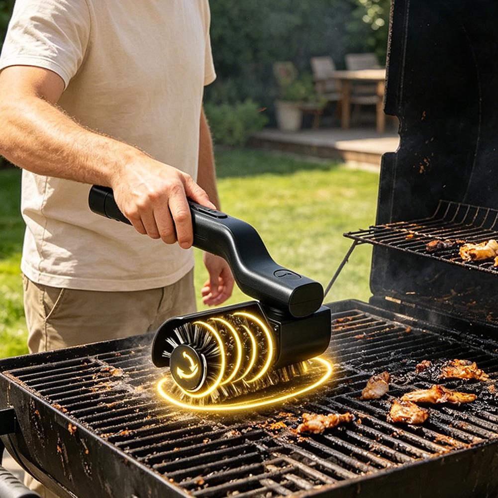 فرشاة تنظيف شواية كهربائية لاس - مراجعة Outdoor Power Grill وسعره
