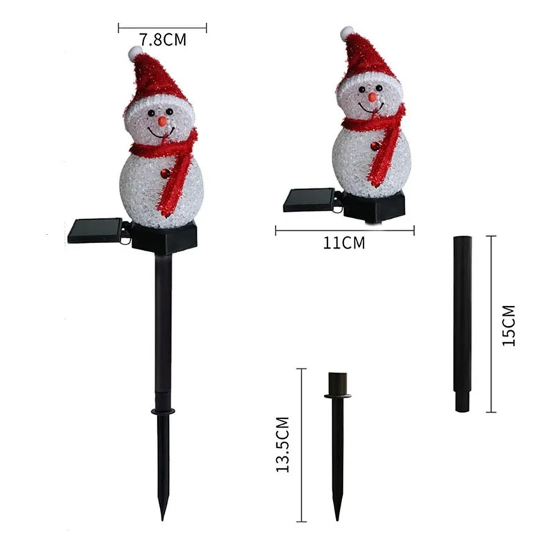 2 LED ثلج الشمسية مصباح حديقة  - مراجعة Outdoor Power For Xmas Lights وسعره