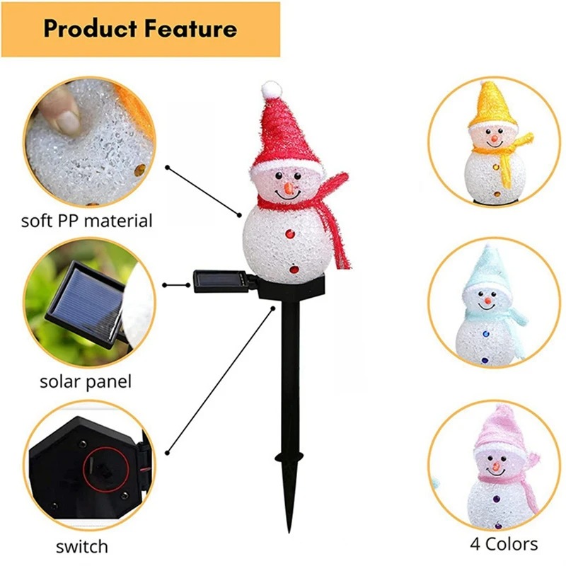 2 LED ثلج الشمسية مصباح حديقة  - مراجعة Outdoor Power For Xmas Lights وسعره