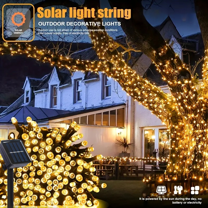 5M-32M LED سلسلة أضواء الشمسية - مراجعة Outdoor Power For Xmas Lights وسعره