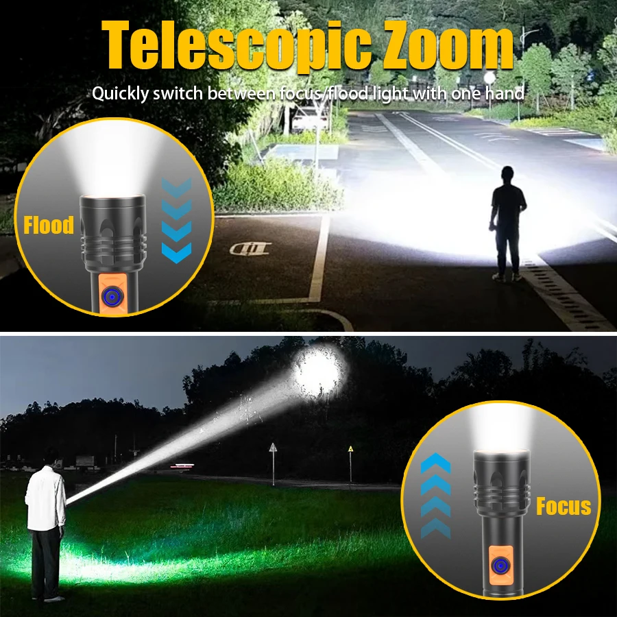 مصباح يدوي LED عالي الطاقة USB - مراجعة Outdoor Power Usb وسعره