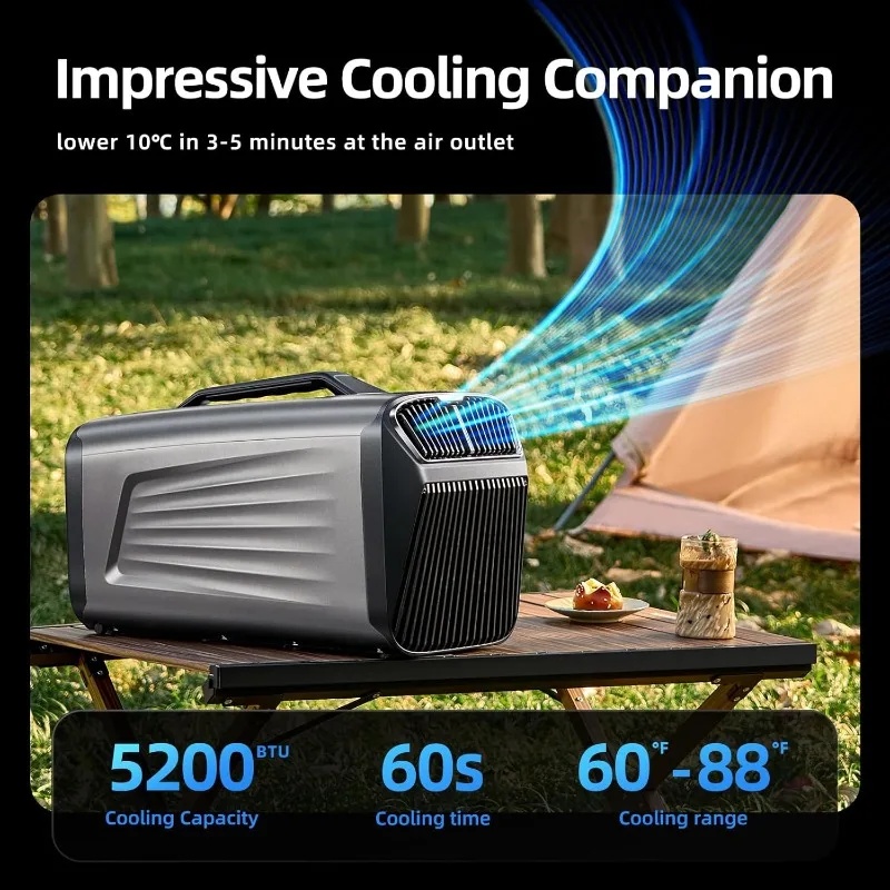 مكيف هواء محمول 5200BTU للخيام - مراجعة Outdoor Power Garage وسعره