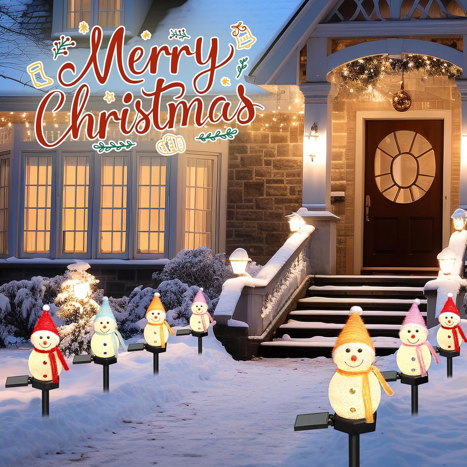 LED ثلج الشمسية مصباح حديقة في - مراجعة Outdoor Power For Xmas Lights وسعره