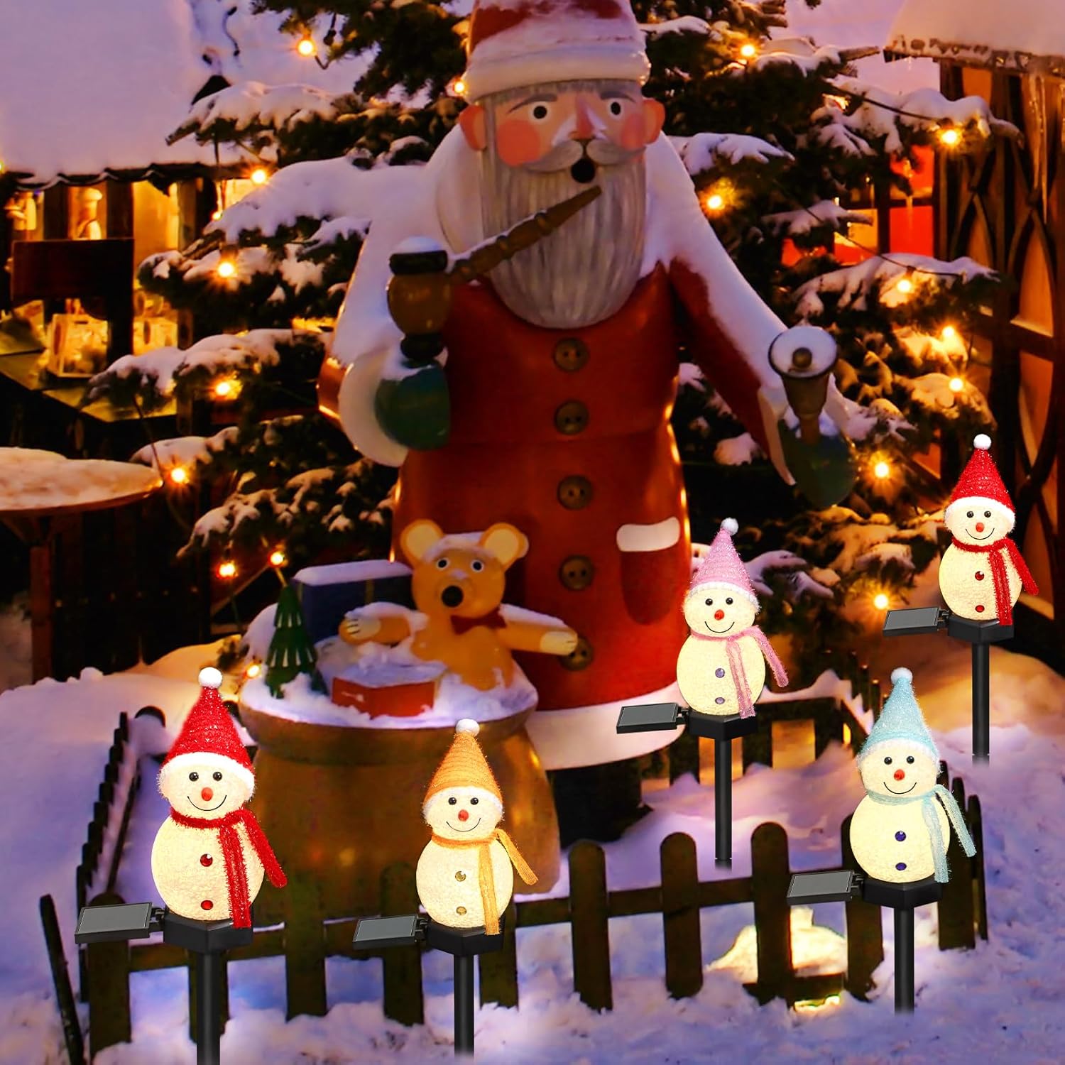 LED ثلج الشمسية مصباح حديقة في - مراجعة Outdoor Power For Xmas Lights وسعره