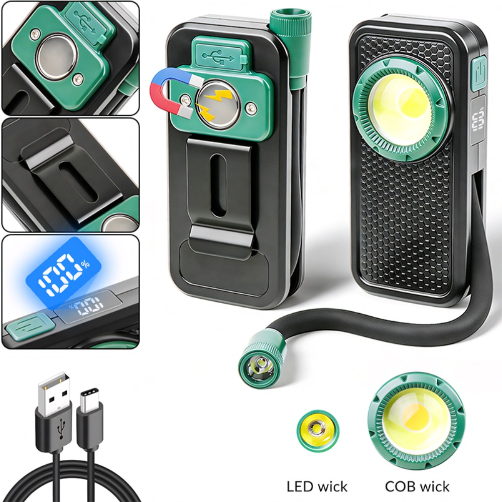 مصباح عمل مغناطيسي جديد مع مشب - مراجعة Outdoor Power Usb وسعره