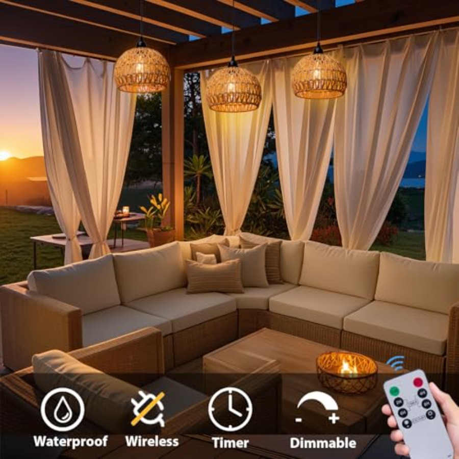 مصباح معلق خارجي يعمل بالبطاري - مراجعة Outdoor Power For Gazebo وسعره