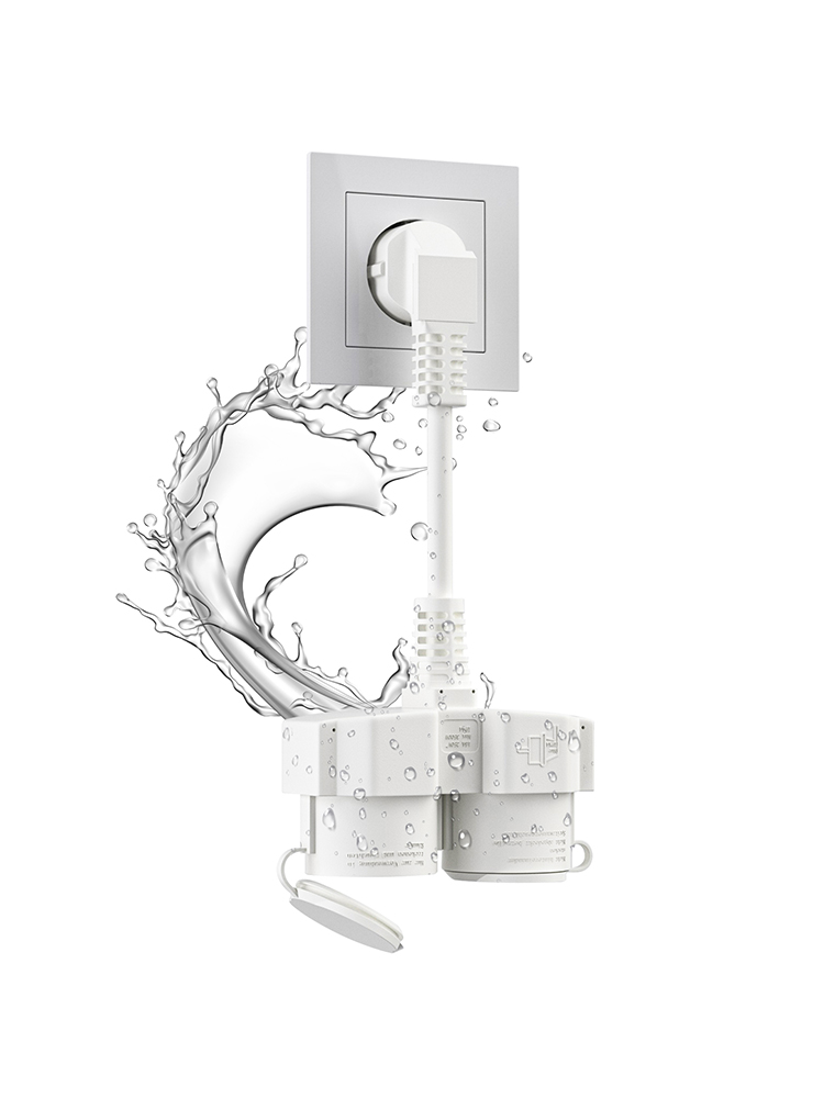 كابل تمديد أوروبي مع مقبسين شو - مراجعة Outdoor Power Socket Cover وسعره