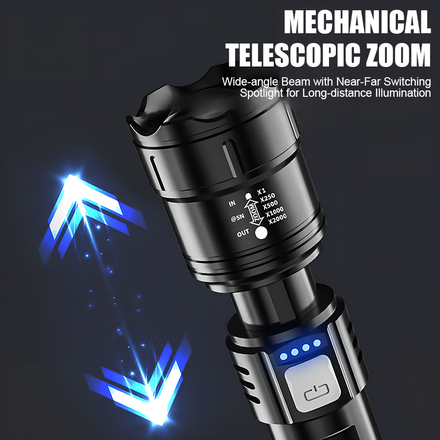مصباح يدوي LED عالي القوة P50  - مراجعة Outdoor Power Usb وسعره