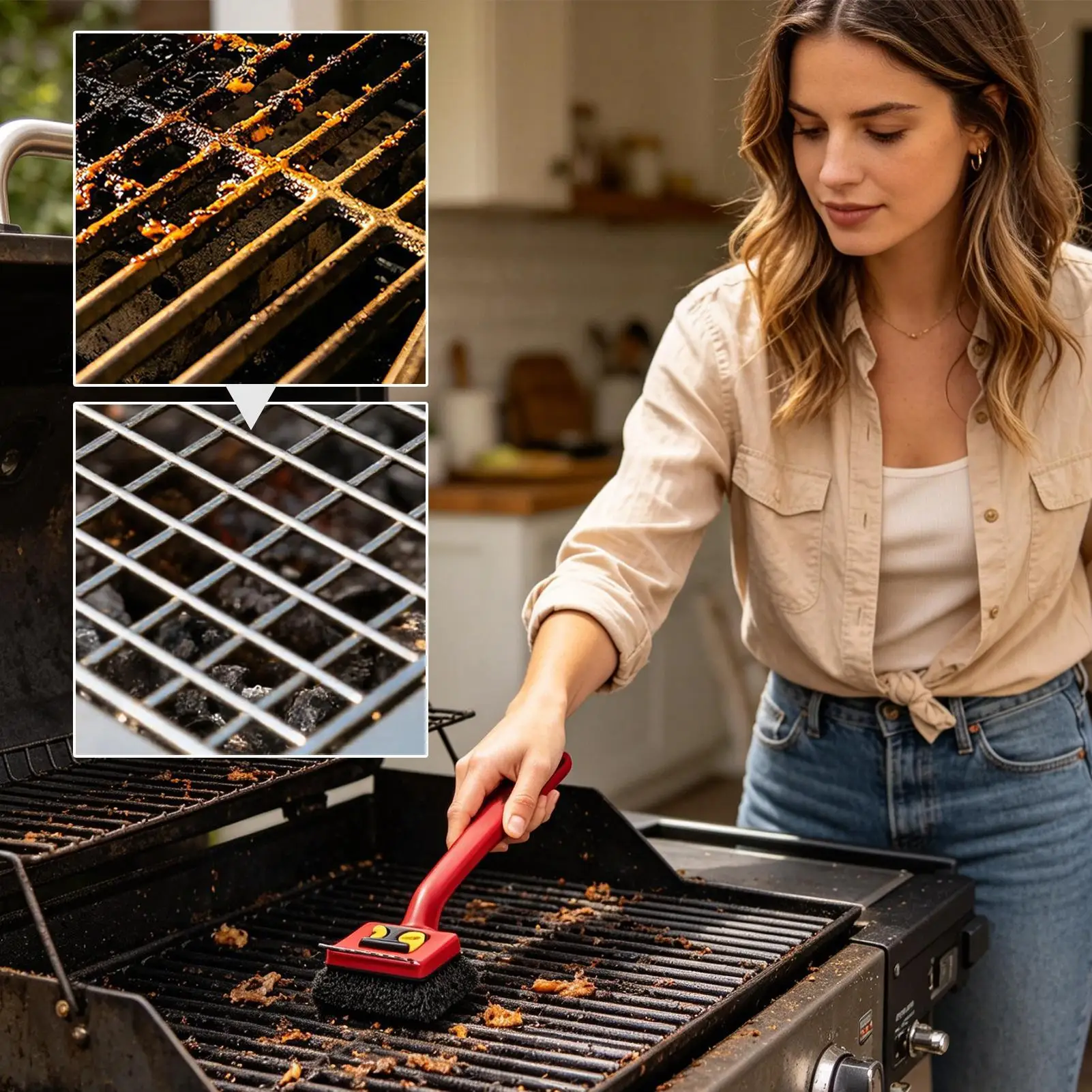 فرشاة شواء كهربائية بمقبض طويل - مراجعة Outdoor Power Grill وسعره