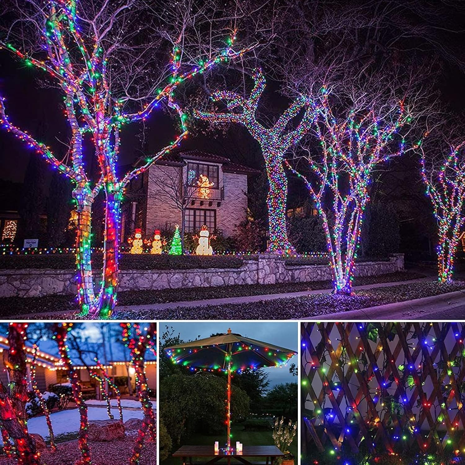LED سلسلة أضواء الشمسية 300LED - مراجعة Outdoor Power For Xmas Lights وسعره