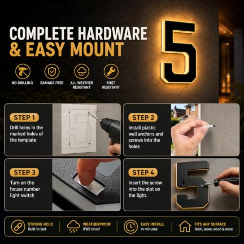 مصباح رقم المنزل يعمل بالطاقة  - مراجعة Outdoor Power House وسعره