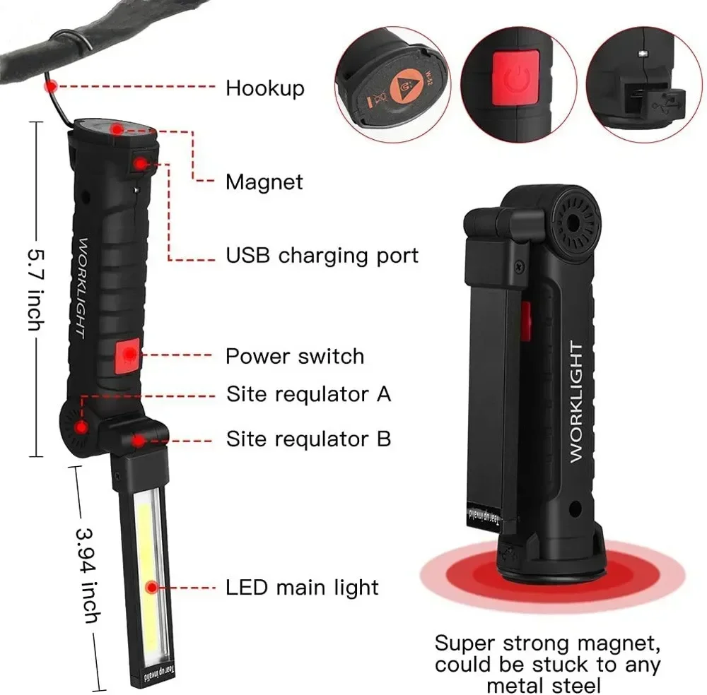 LED COB مصباح يدوي USB مصباح ف - مراجعة Outdoor Power Usb وسعره
