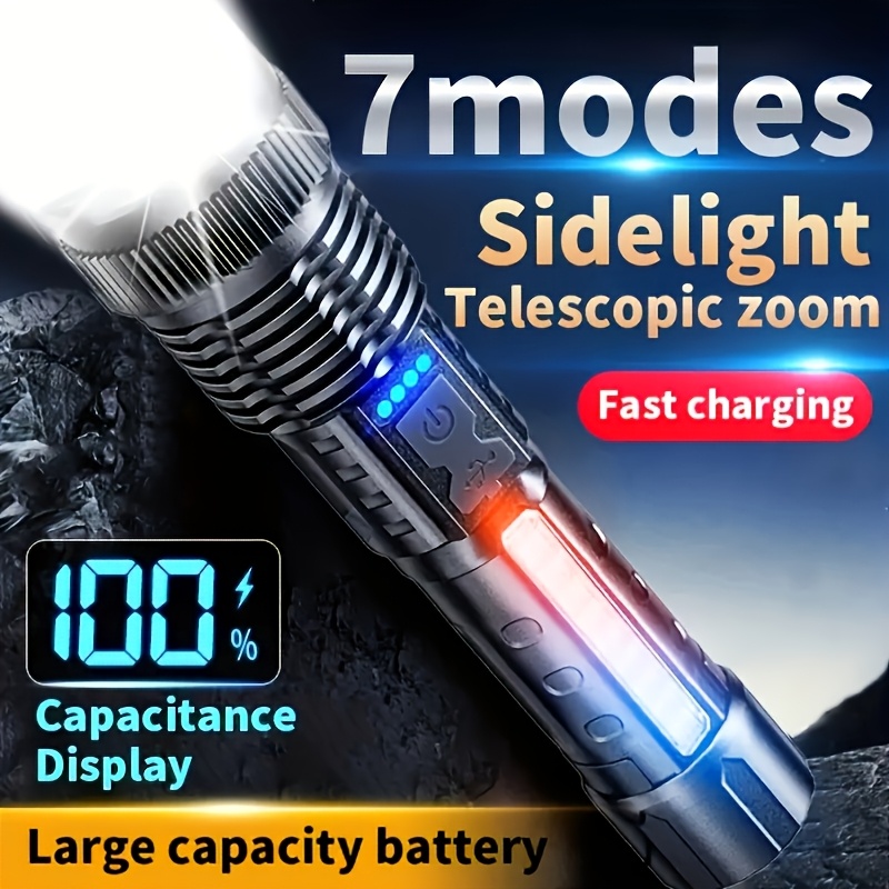 مصباح يدوي LED قوي مع شاشة عرض - مراجعة Outdoor Power Usb وسعره