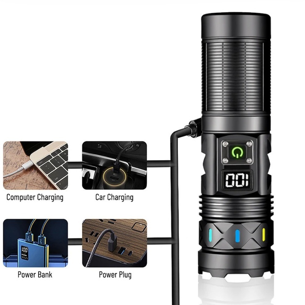 مصباح يدوي LED عالي القوة قابل - مراجعة Outdoor Power Usb وسعره