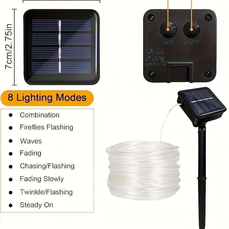 الشمسية حبل ضوء 8 وضع مقاوم لل - مراجعة Outdoor Power For Xmas Lights وسعره