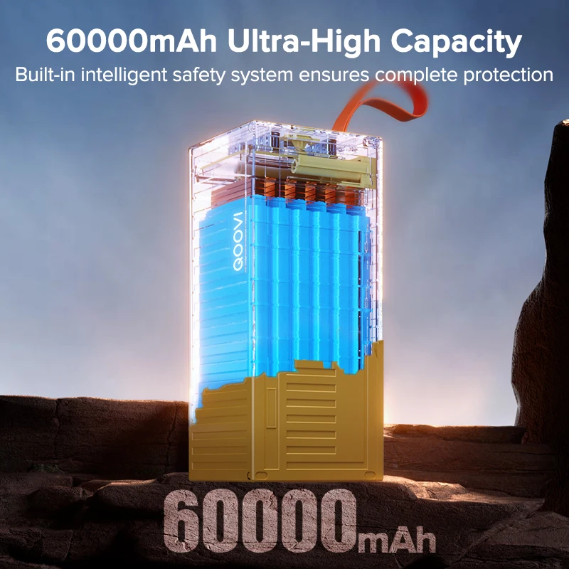 QOOVI 60000mAh قوة البنك 22.5W - مراجعة Outdoor Power Lead وسعره